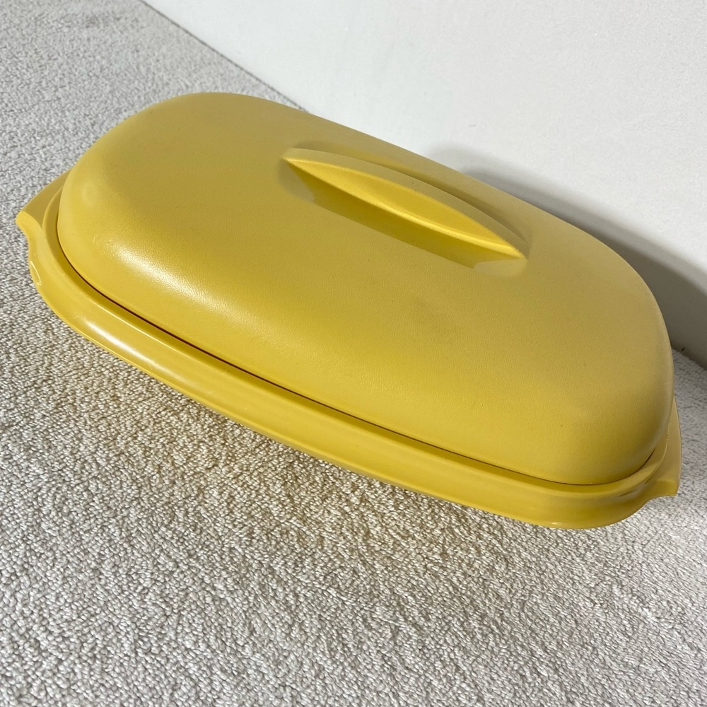 Vintage Tupperware Harvest Gold Microwave Steamer Rice & Vegetable Steamer